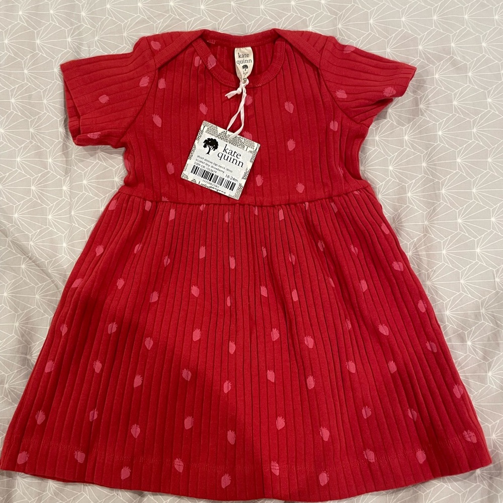 NWT Kate Quinn Scarlet Tiny Strawberry Girls Dress